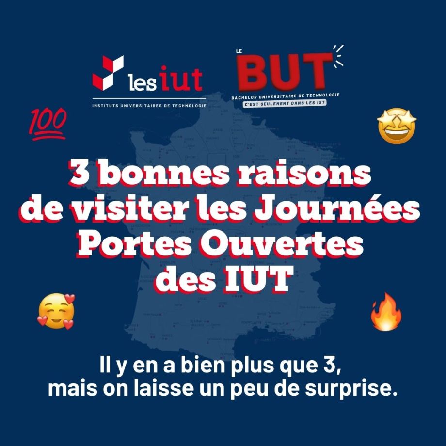 📢 Dernière ligne droite des Journées Portes Ouvertes des IUT ! 🎯