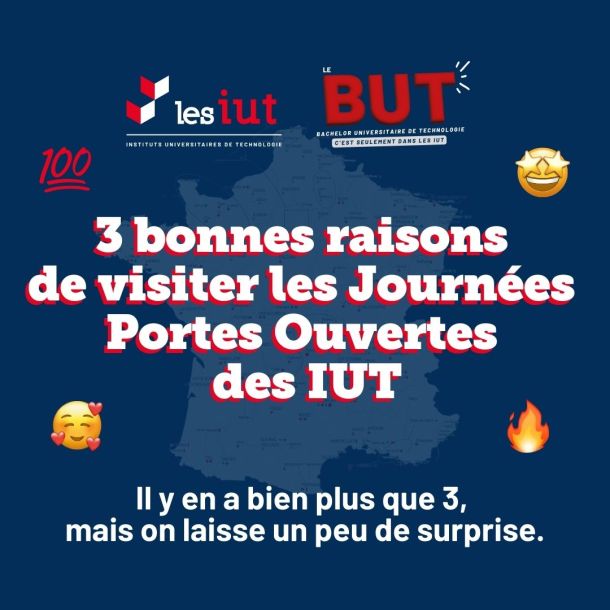 📢 Dernière ligne droite des Journées Portes Ouvertes des IUT ! 🎯